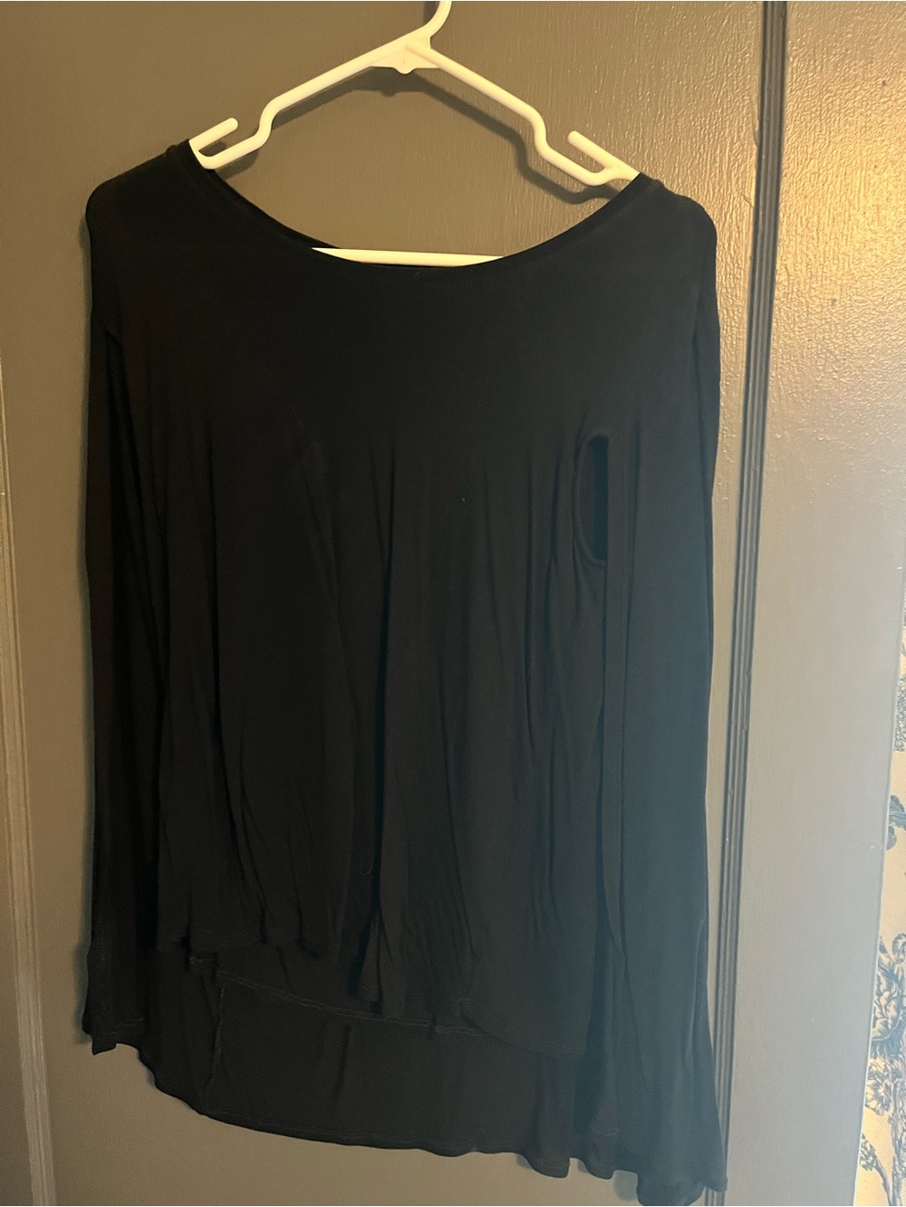BCBG Black cape/top Blouse